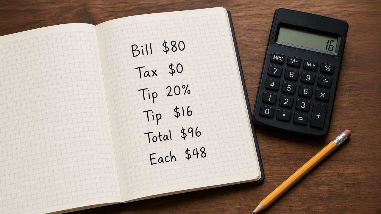 How to Calculate a Tip on a Taxed Bill cover