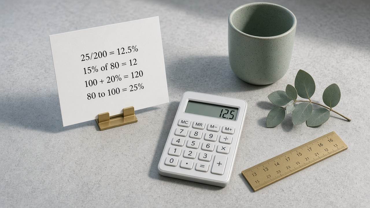 Percentage Calculator: Percent Of, Increase, and Change cover